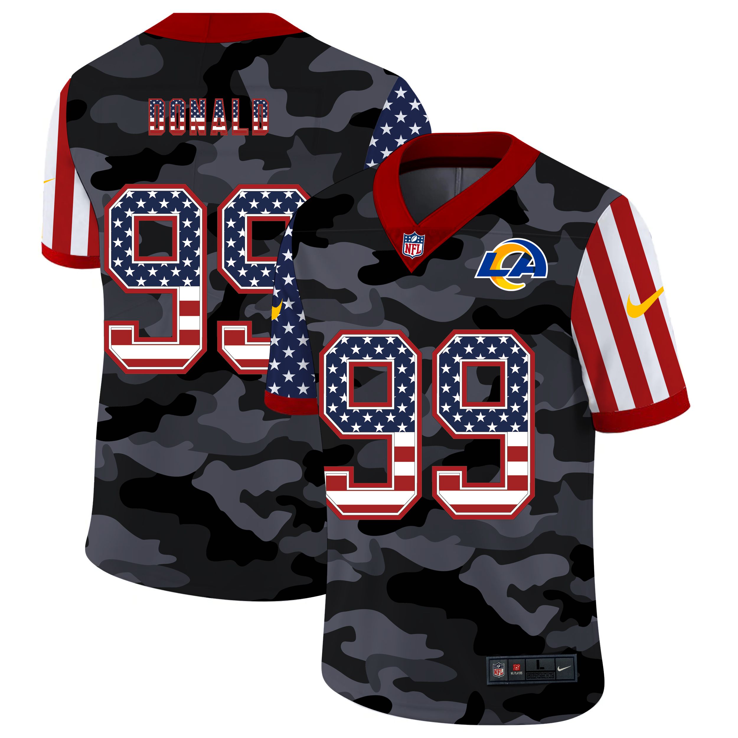 Men Los Angeles Rams #99 Donald 2020 Nike USA Camo Salute to Service Limited NFL Jerseys->los angeles rams->NFL Jersey